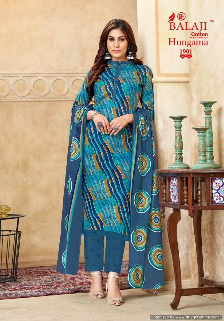 Hungama Vol 19 By Balaji Daily Wear Premium Cotton Dress Material Wholesale Shop In Surat
